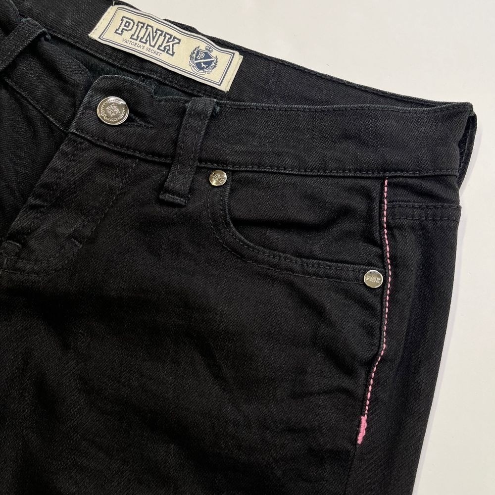 PINK Victoria's Secret Black Skinny Jeans, PINK Pants, VS Black Skinny Jeans O9
